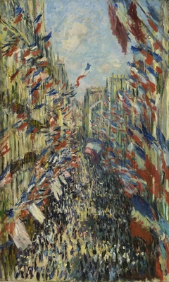 La Rue Montorgueil by Claude Monet