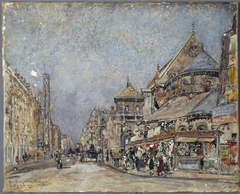 La rue Réaumur et le chevet de l'église Saint-Martin-des-Champs by Frédéric Anatole Houbron