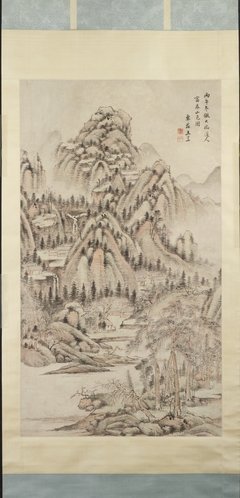 Landscape after Huang Gongwang's Fuchun shanse tu by Wang Yu