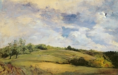 Landscape and clouds by Léon Riesener