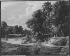 Landschaft mit Bäumen und Gewässer by Jacques d'Arthois