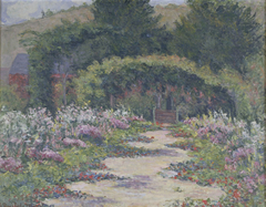 Le jardin et la maison de Claude Monet à Giverny by Blanche Hoschedé Monet