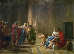 Leonidas à la considération de sa fille Cleonide, se contente de bannir son gendre Cleombiote - Pierre Bouillon by Pierre Bouillon