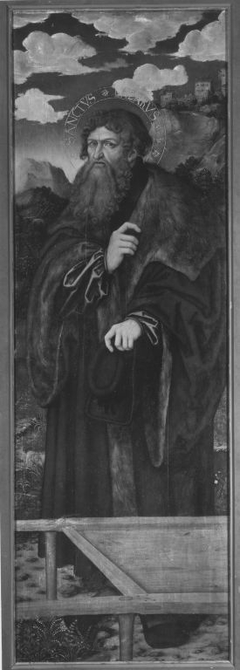 Magdalenenaltar: Hl. Lazarus (Anonymer Meister seiner Werkstatt) by Lucas Cranach the Elder