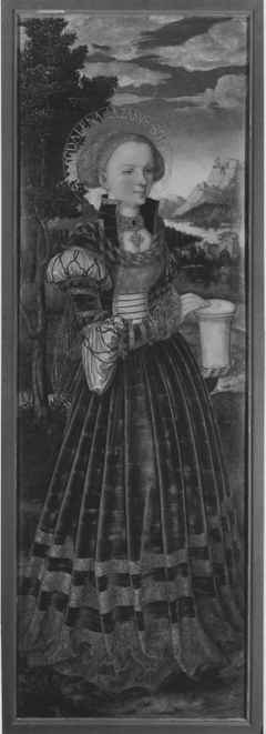 Magdalenenaltar: Hl. Maria Magdalena (Anonymer Meister seiner Werkstatt) by Lucas Cranach the Elder