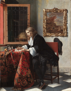 Man Writing a Letter by Gabriël Metsu