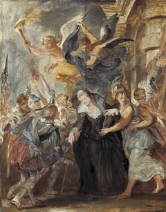 Maria de' Medici's flight to Blois (sketch)