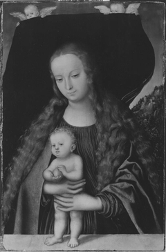 Maria und das Jesuskind mit einem Apfel (Anonymer Schüler) by Lucas Cranach the Elder
