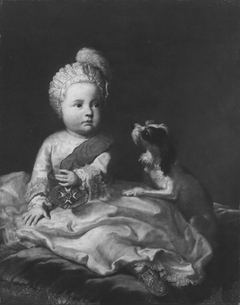 Maximilian IV Joseph of Bavaria as child with the Order of St. Hubert by Johann Georg Ziesenis