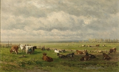 Meadow Landscape with Cattle