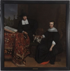 mögliches Porträt von Willem Jansz Verbruggen (ca. 1620-1678) und seiner zweiten Ehefrau Geertrui Strijen (?) by Jan van Rossum