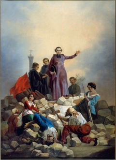 Monseigneur Affre sur la barricade, faubourg Saint-Antoine le 26 juin 1848 by Joseph Félon