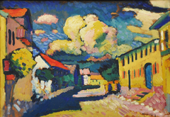 Murnau, Dorfstrasse (A Village Street) by Wassily Kandinsky