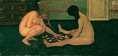 Naked Women playing Checkers by Félix Vallotton