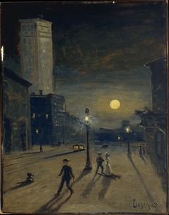 New York at Night by Louis Eilshemius