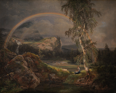 Norwegian Landscape with a Rainbow by Johan Christian Dahl