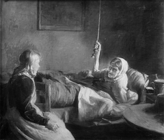 Old Woman in Bed by Michael Peter Ancher