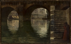 On the bank of River Seine by Bolesław Nawrocki