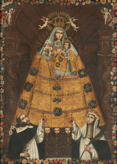 Our Lady of the Rosary with Saint Dominic and Saint Rose by Anonymous