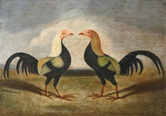 Pair of Fighting Cocks by Anonymous