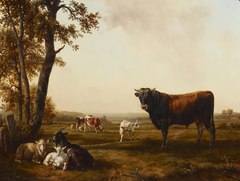 Paysage avec animaux by Jacques Raymond Brascassat