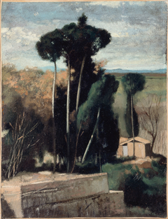 Paysage d'Italie. Pins parasols by Jean-Jacques Henner