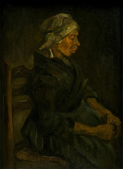 Peasant Woman, Seated with White Cap by Vincent van Gogh
