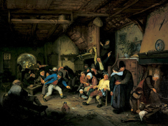 Peasants Dancing in a Tavern by Adriaen van Ostade
