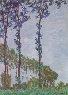 Poplars (Wind effect) by Claude Monet