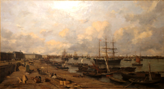 Port de Bordeaux, vue prise du pont de la Bastide by Robert Charles Gustave Laurens Mols