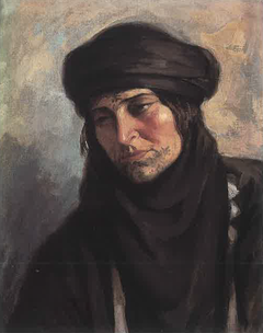 Portrait of a Bedouin Woman by Moustafa Farroukh