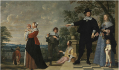 Portrait of a Bruges family by Jacob van Oost