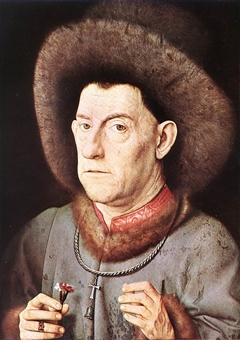 Portrait of a Man with Carnation by Jan van Eyck