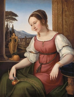 Portrait of a Young Roman Woman (Angelina Magtti) by Friedrich Wilhelm Schadow