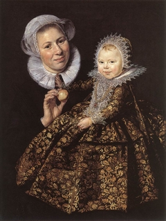 Portrait of Catharina Hooft and her nurse