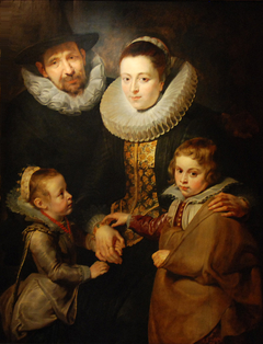 Portrait of Jan Brueghel I (1568-1625) and his family, 1613-1615