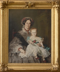 Portrait of Josephine Françoise Charlotte de Ricce (1802-1875) and Carla Josephine Hermine Eleonore Arnailie von Hompesch Rurich (1861-?) by anonymous painter