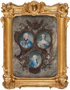 Porträtt av Adolf Fredrik, Lovisa Ulrika och Gustav III by Niclas Lafrensen the Elder