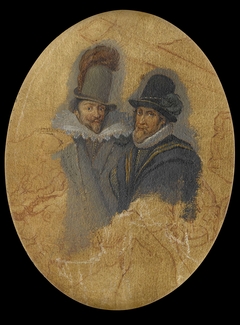 Portret van de prinsen Maurits (1567-1625) en Frederik Hendrik (1584-1647) by Adriaen Pietersz. van de Venne