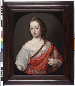 Portret van een vrouw als Diana, mogelijk Mary Killegrew (geb.1627). Echtgenote van Frederik van Nassau-Zuylensteyn by Anonymous