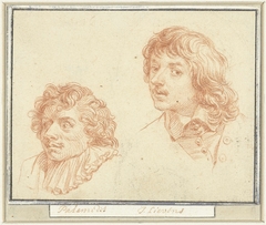 Portretten van Palamedesz en Jan Lievens by Jacob Houbraken