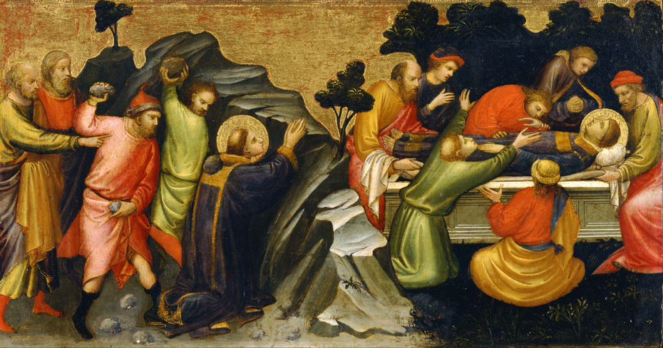 Predella Panel Representing the Legend of St. Stephen: The Stoning of St. Stephen / The Burial of St. Stephen