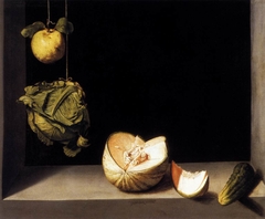 Quince, Cabbage, Melon, and Cucumber by Juan Sánchez Cotán
