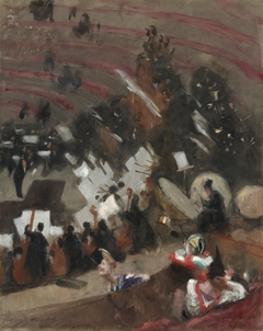 Rehearsal of the Pasdeloup Orchestra at the Cirque d'Hiver by John Singer Sargent