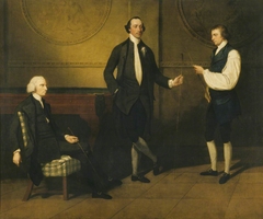 Reverend Charles Everard Booth DD (c.1726-1792), Captain Griffith Booth, RN, and an Unidentified Man playing Billiards by John Hamilton Mortimer