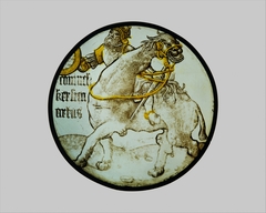Roundel with King Arthur Riding on a Camel (from a Series of the Nine Heroes) by Anonymous