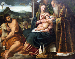 Sacred conversation (Madonna and Child with Saints) by Polidoro da Lanciano
