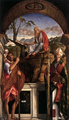 Saints Christopher, Jerome and Louis of Toulouse by Giovanni Bellini