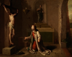 San Francisco orando ante el Cristo de San Damián by Zacarías González Velázquez