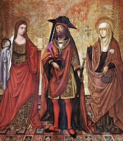 San Lázaro con sus hermanas Marta y María by Master of Perea